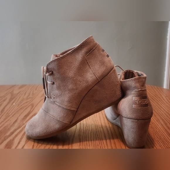 Toms Shoes - Toms Light Brown Suede Ankle Booties